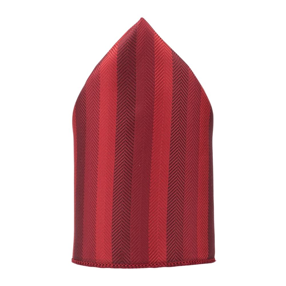 Red Geometric Pocket Square for Men