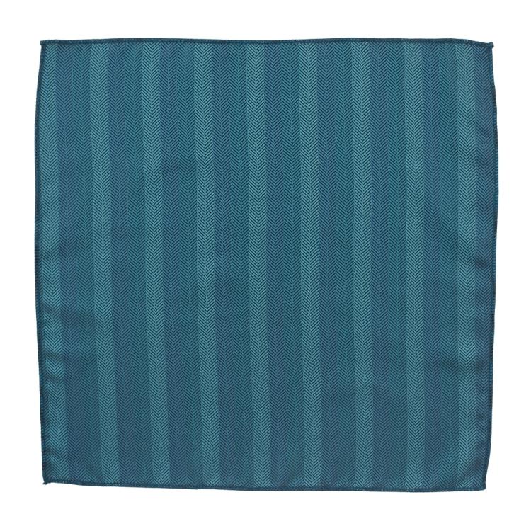 Teal Geometric Pocket Square for Men