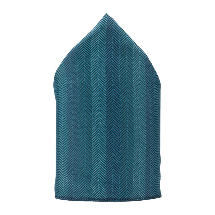 Teal Geometric Pocket Square for Men