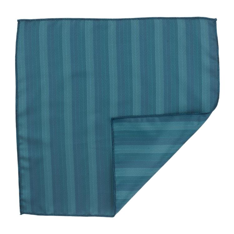 Teal Geometric Pocket Square for Men