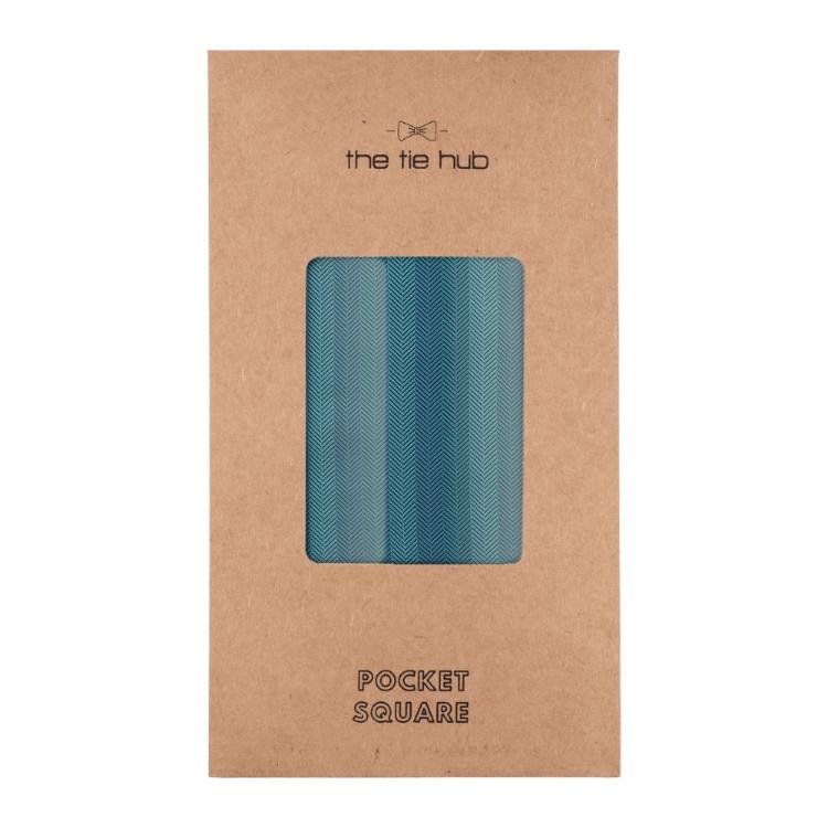 Teal Geometric Pocket Square for Men