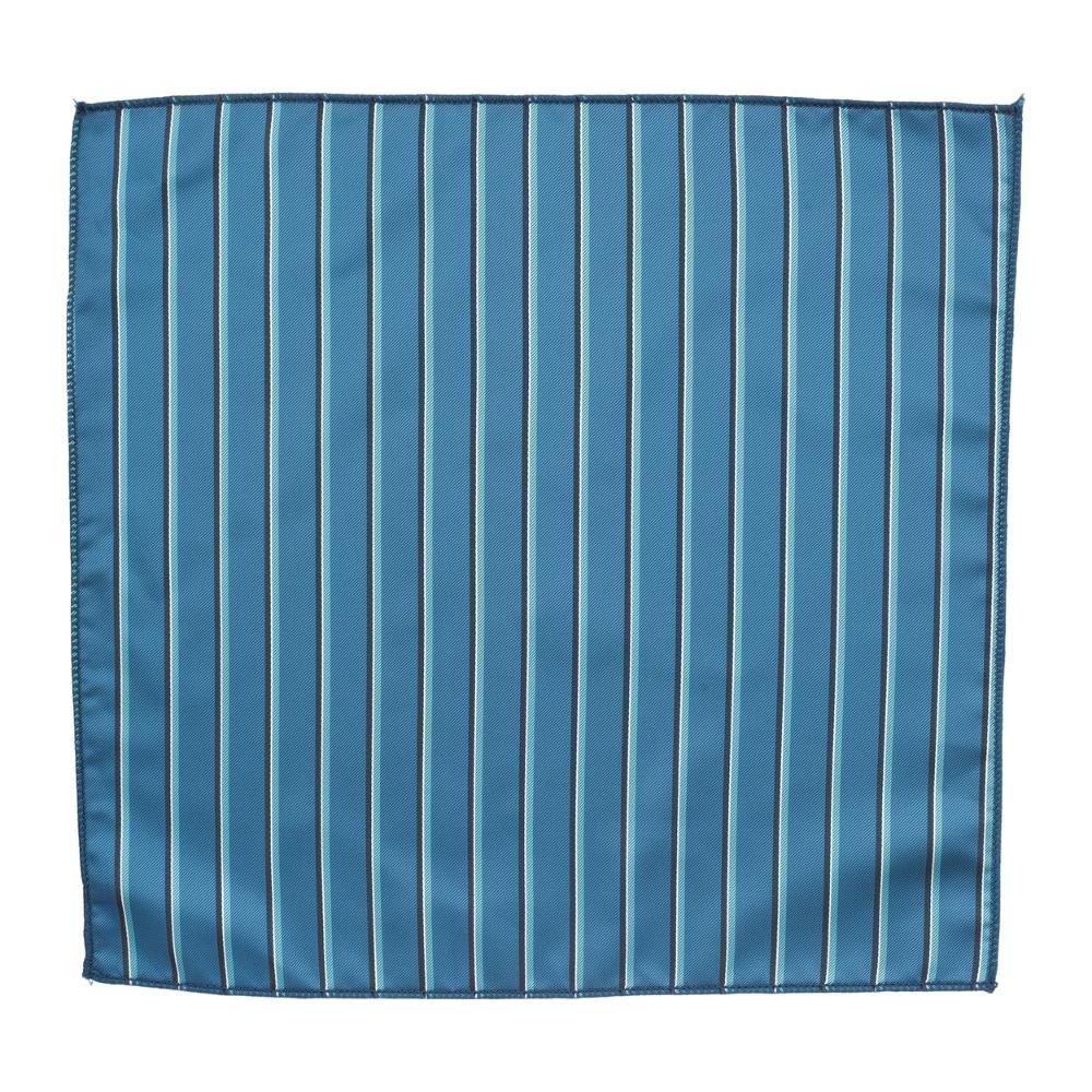 Teal Geometric Pocket Square for Men