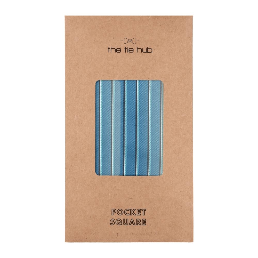 Teal Geometric Pocket Square for Men
