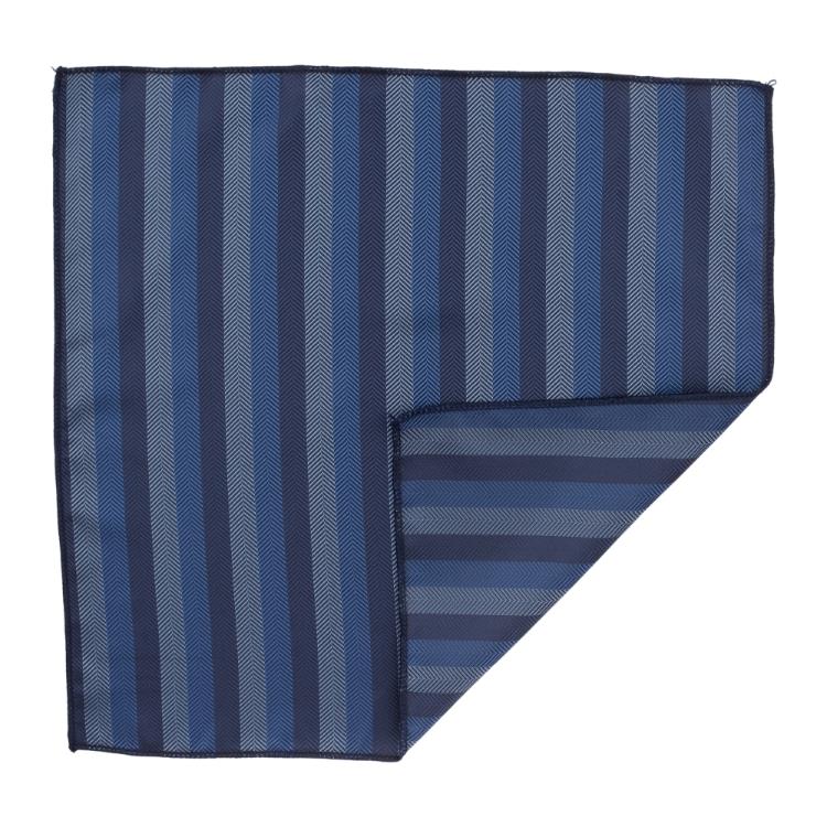Blue Geometric Pocket Square for Men