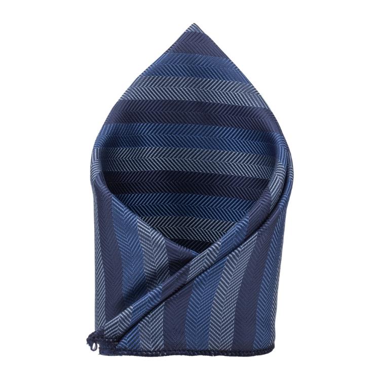 Blue Geometric Pocket Square for Men