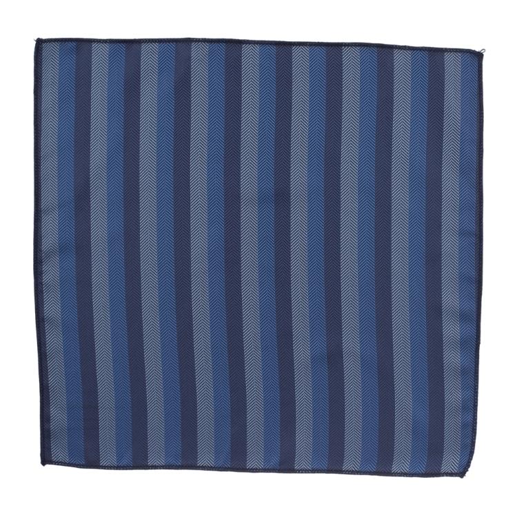 Blue Geometric Pocket Square for Men