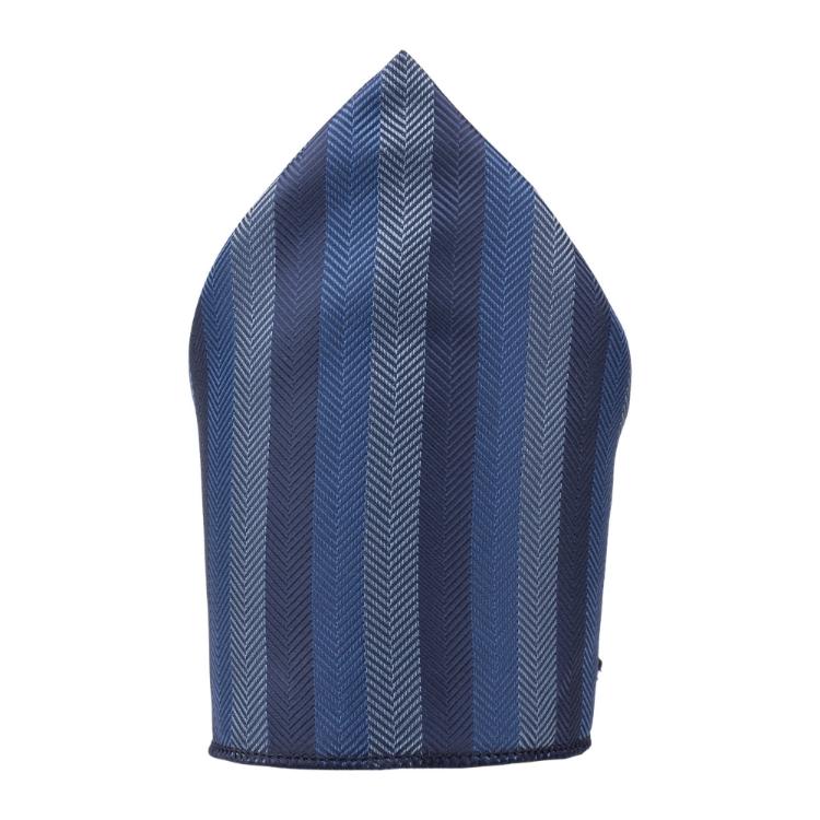 Blue Geometric Pocket Square for Men