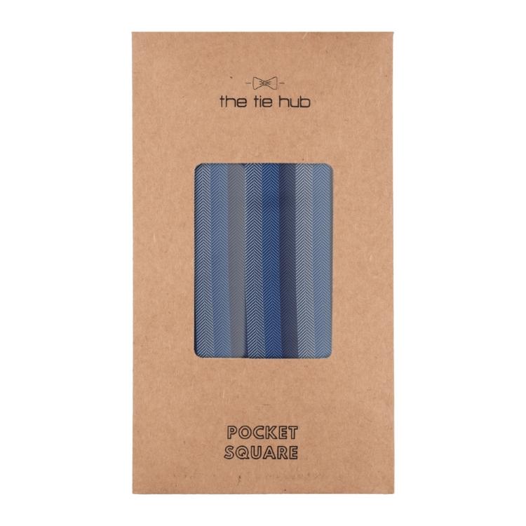 Blue Geometric Pocket Square for Men