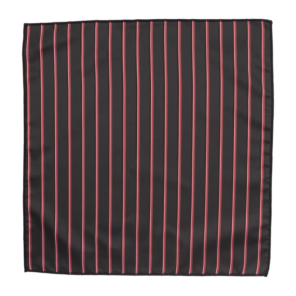 Black Geometric Pocket Square for Men