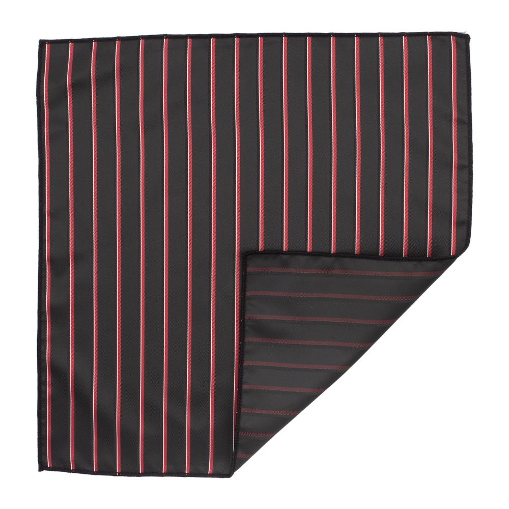 Black Geometric Pocket Square for Men