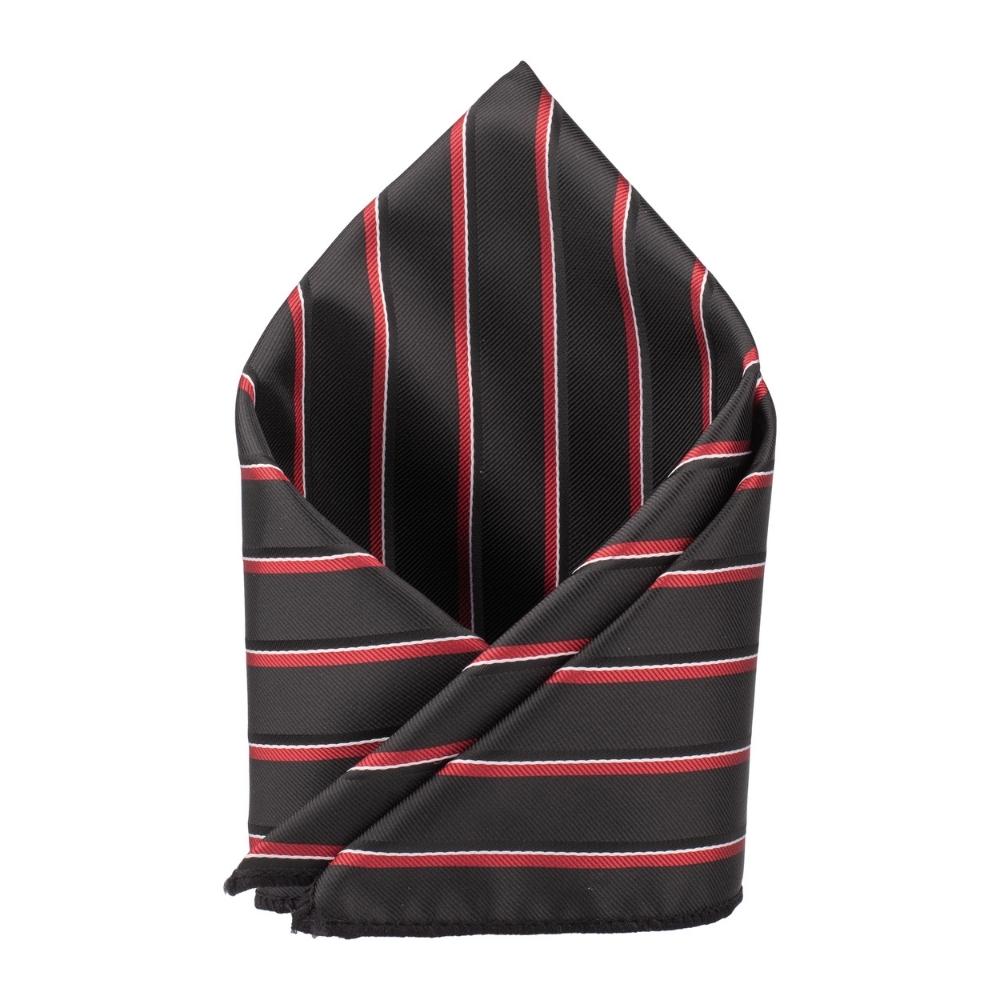 Black Geometric Pocket Square for Men