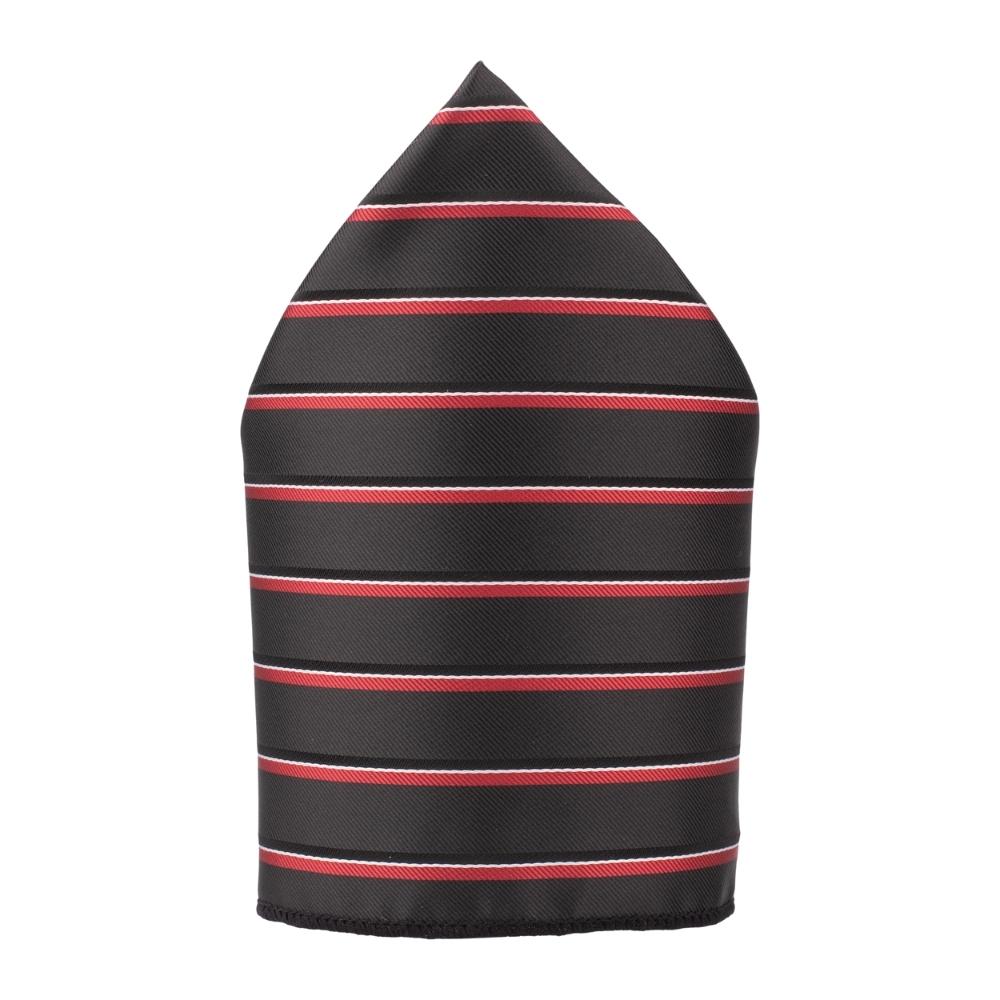 Black Geometric Pocket Square for Men