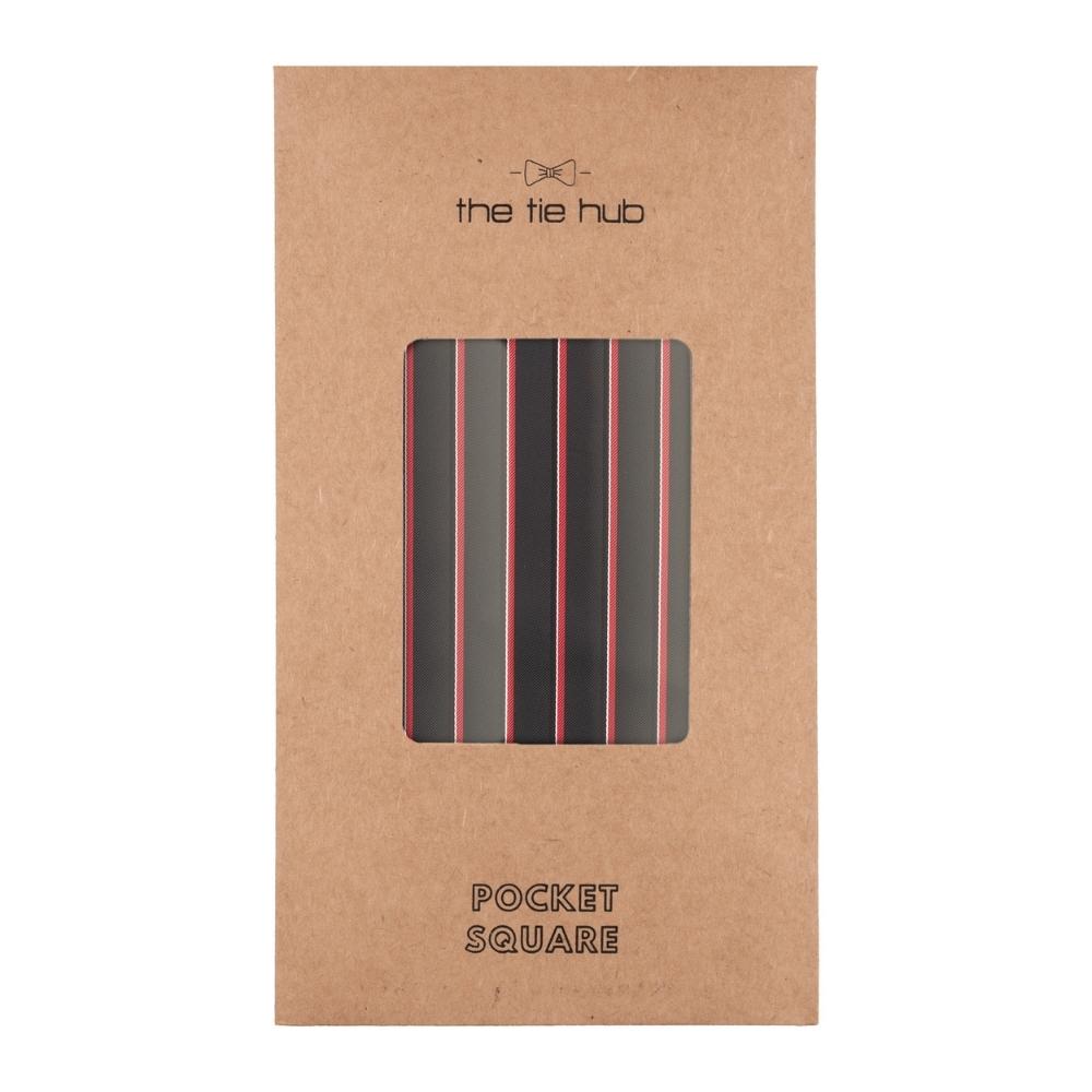 Black Geometric Pocket Square for Men