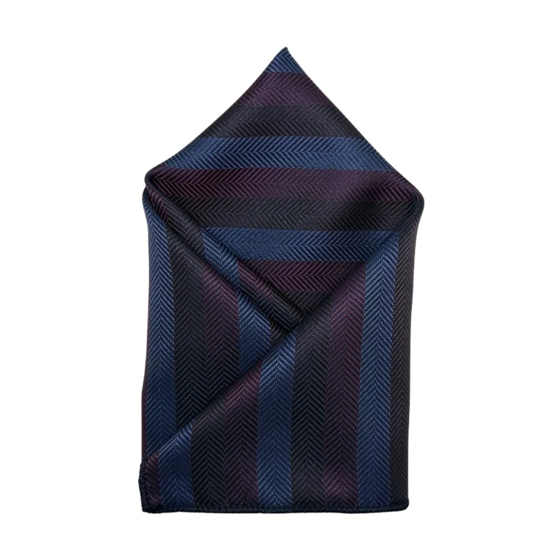 Blue Geometric Pocket Square for Men
