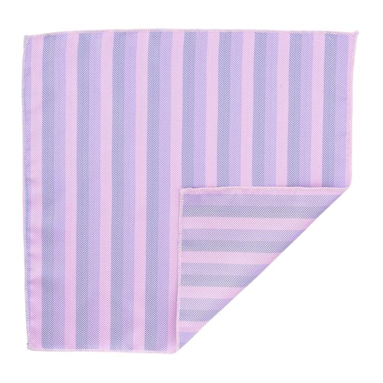 Pink Geometric Pocket Square for Men