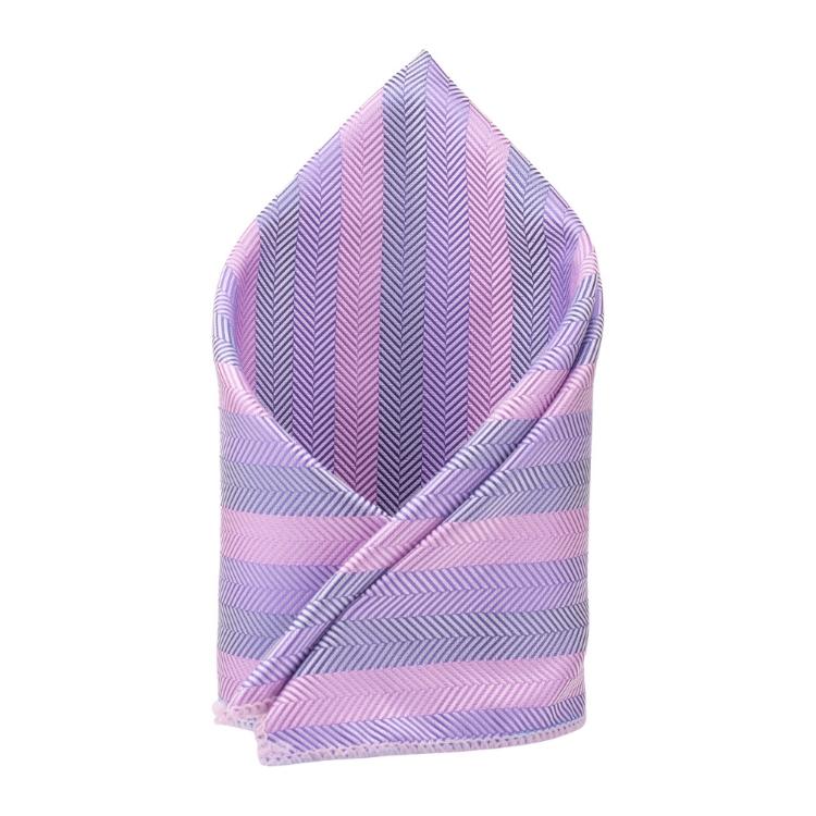 Pink Geometric Pocket Square for Men