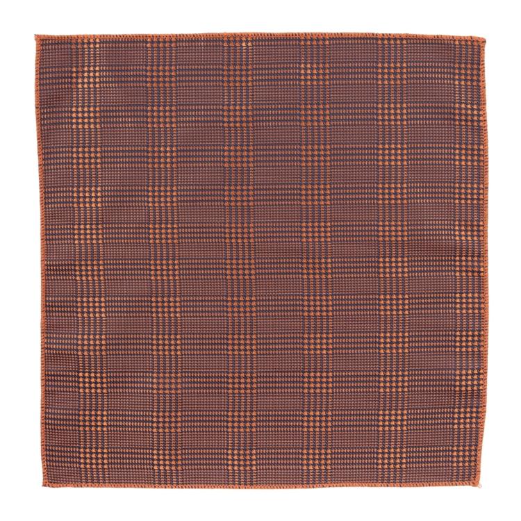 Orange Geometric Pocket Square for Men