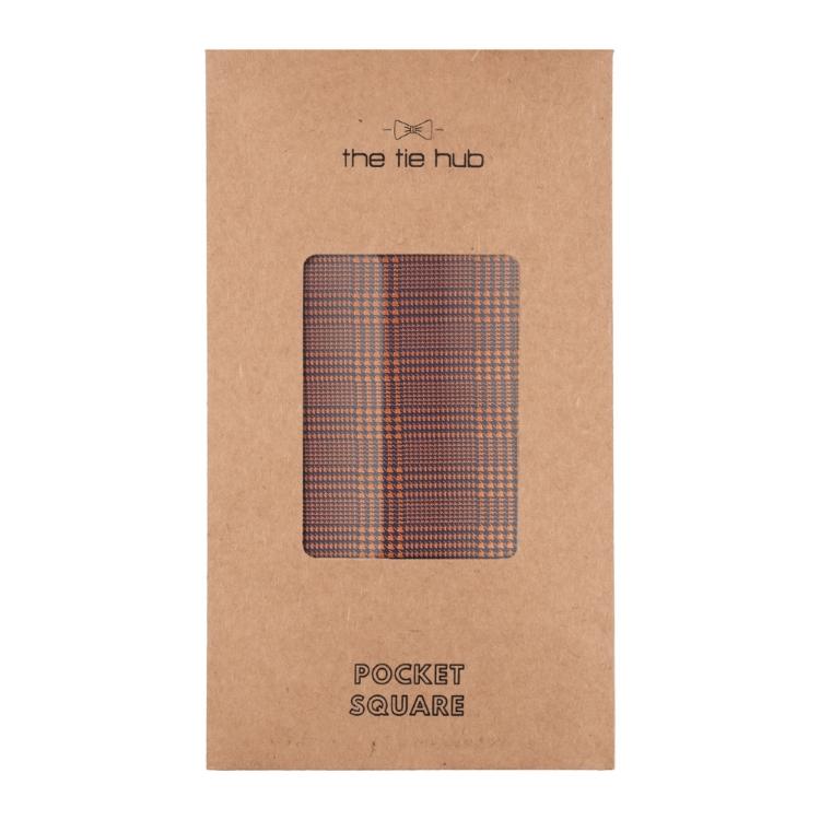 Orange Geometric Pocket Square for Men