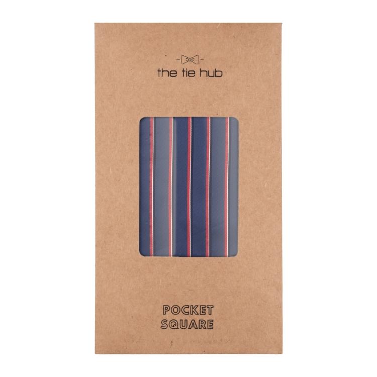 Blue Geometric Pocket Square for Men