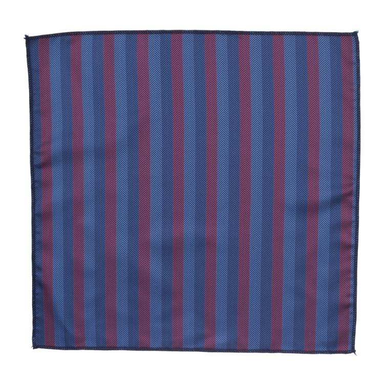 Blue Geometric Pocket Square for Men