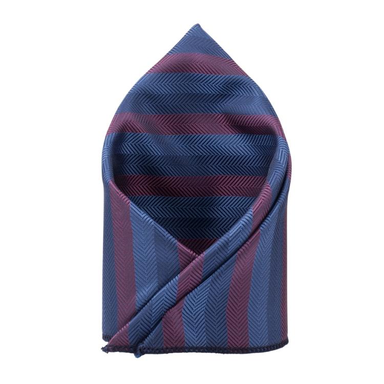 Blue Geometric Pocket Square for Men