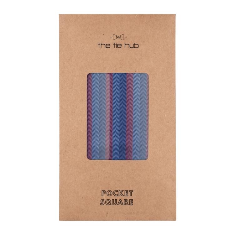 Blue Geometric Pocket Square for Men