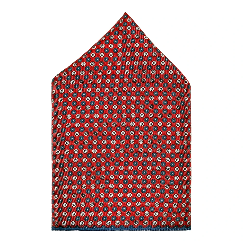 Blue Paisley Reversible Pocket Square for Men