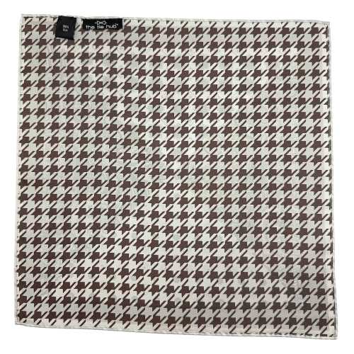 Brown Paisley Reversible Pocket Square for Men