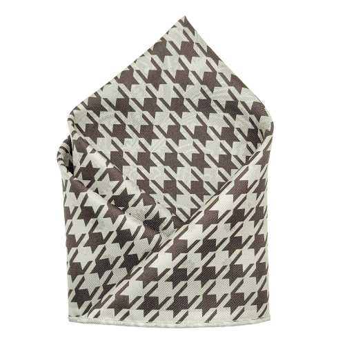 Brown Paisley Reversible Pocket Square for Men