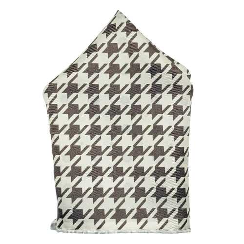Brown Paisley Reversible Pocket Square for Men