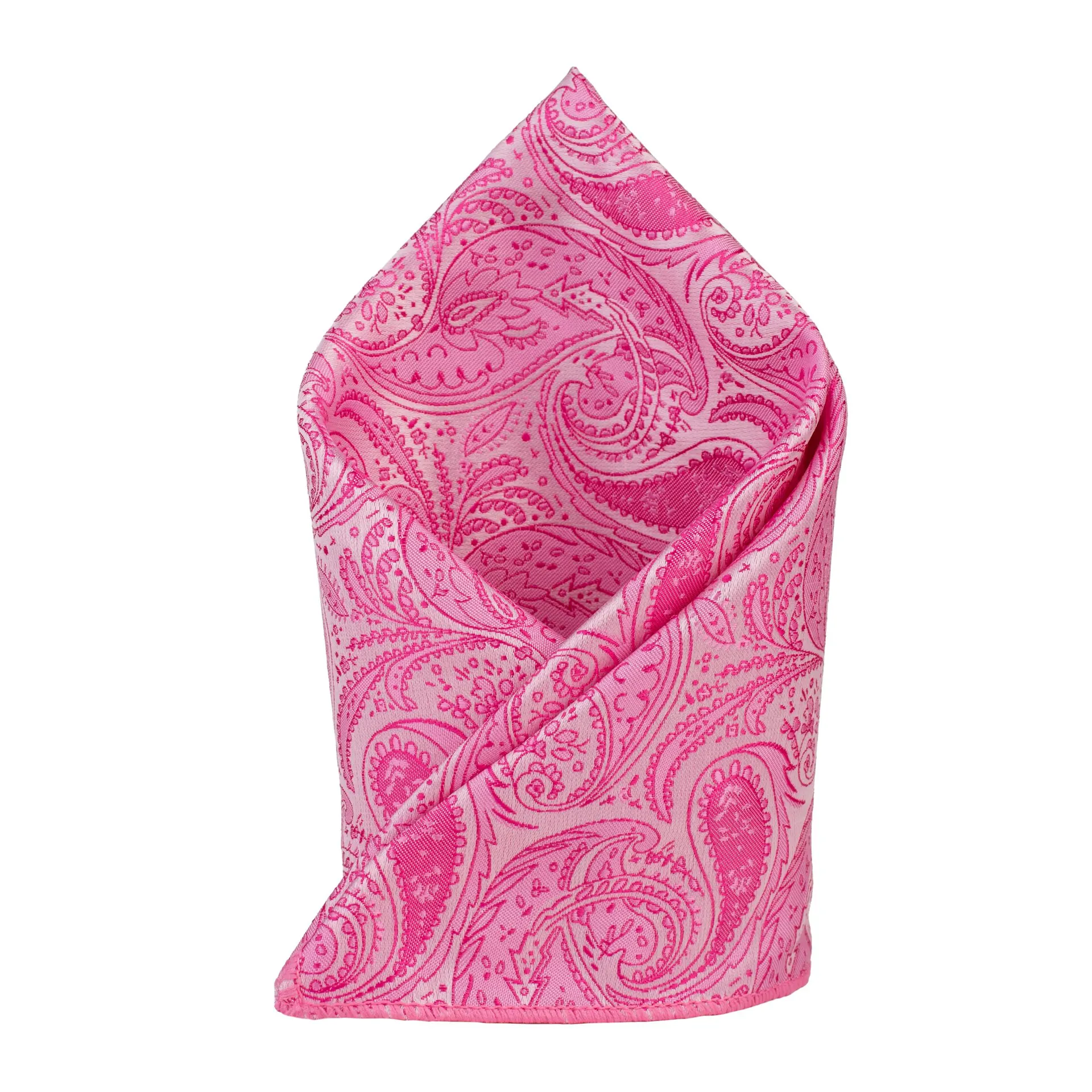 Pink Paisley Pocket Square for Men