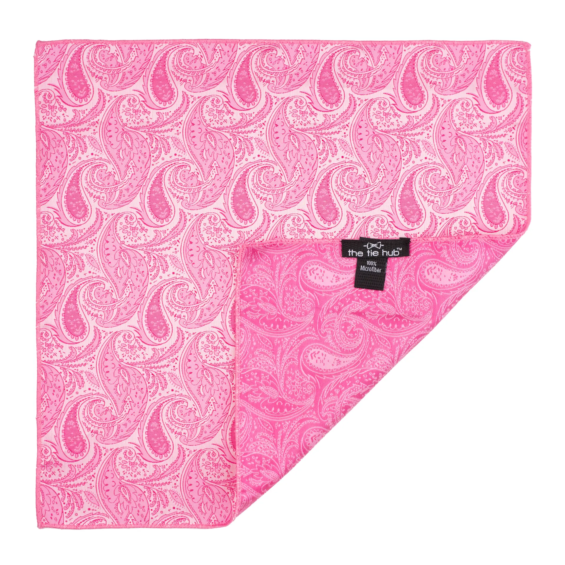 Pink Paisley Pocket Square for Men
