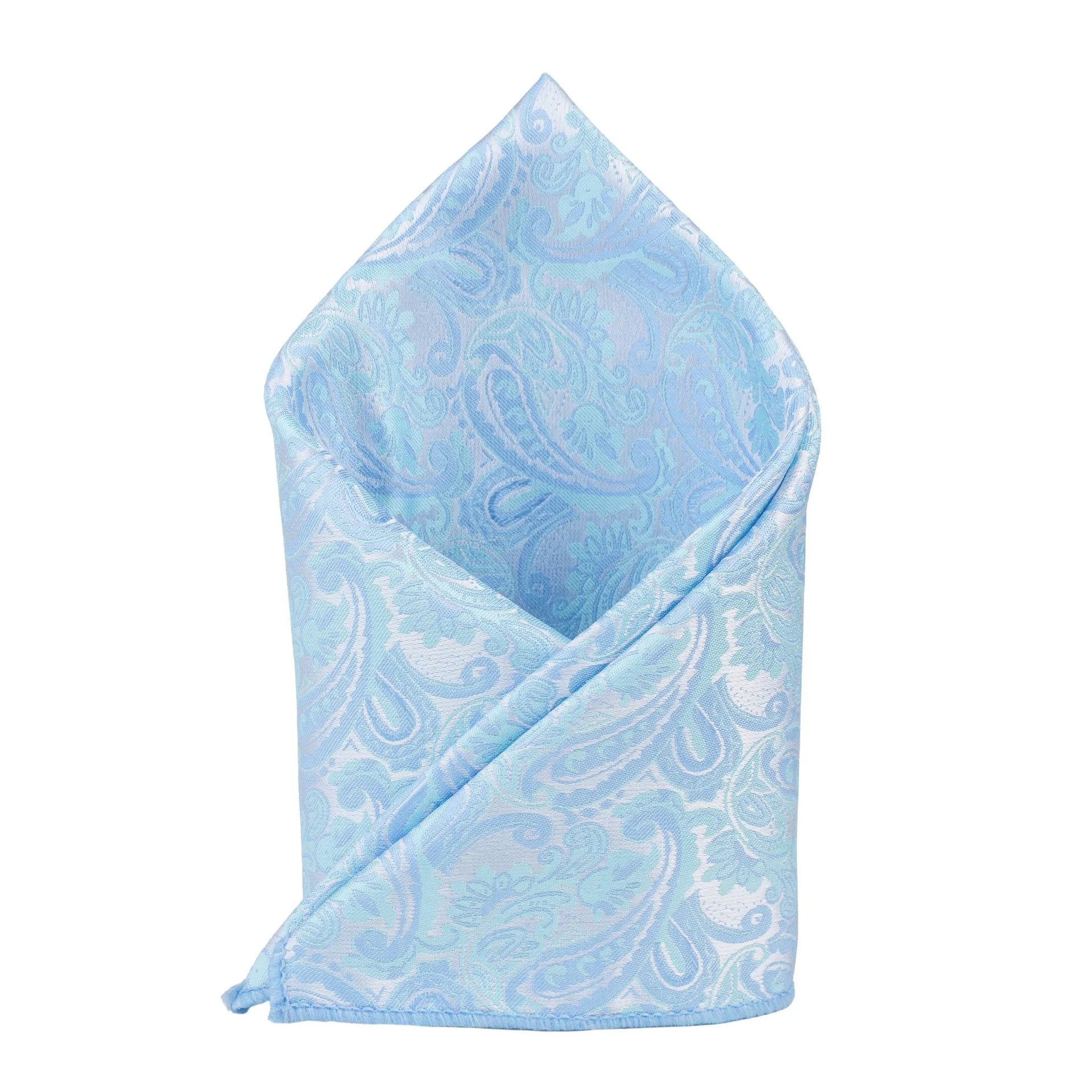 Grey Paisley Pocket Square for Men