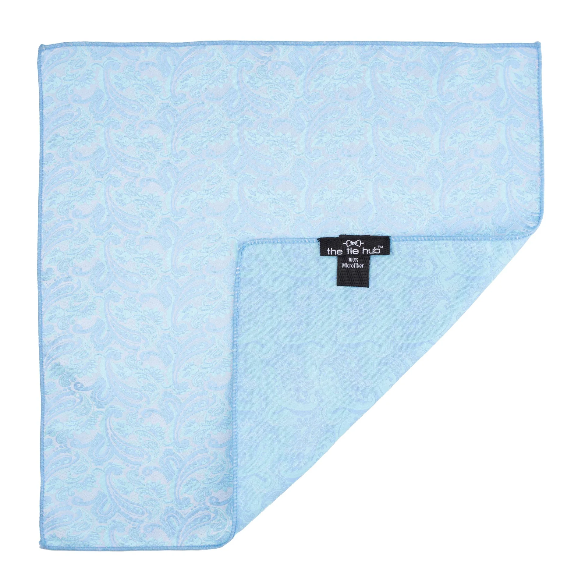 Grey Paisley Pocket Square for Men