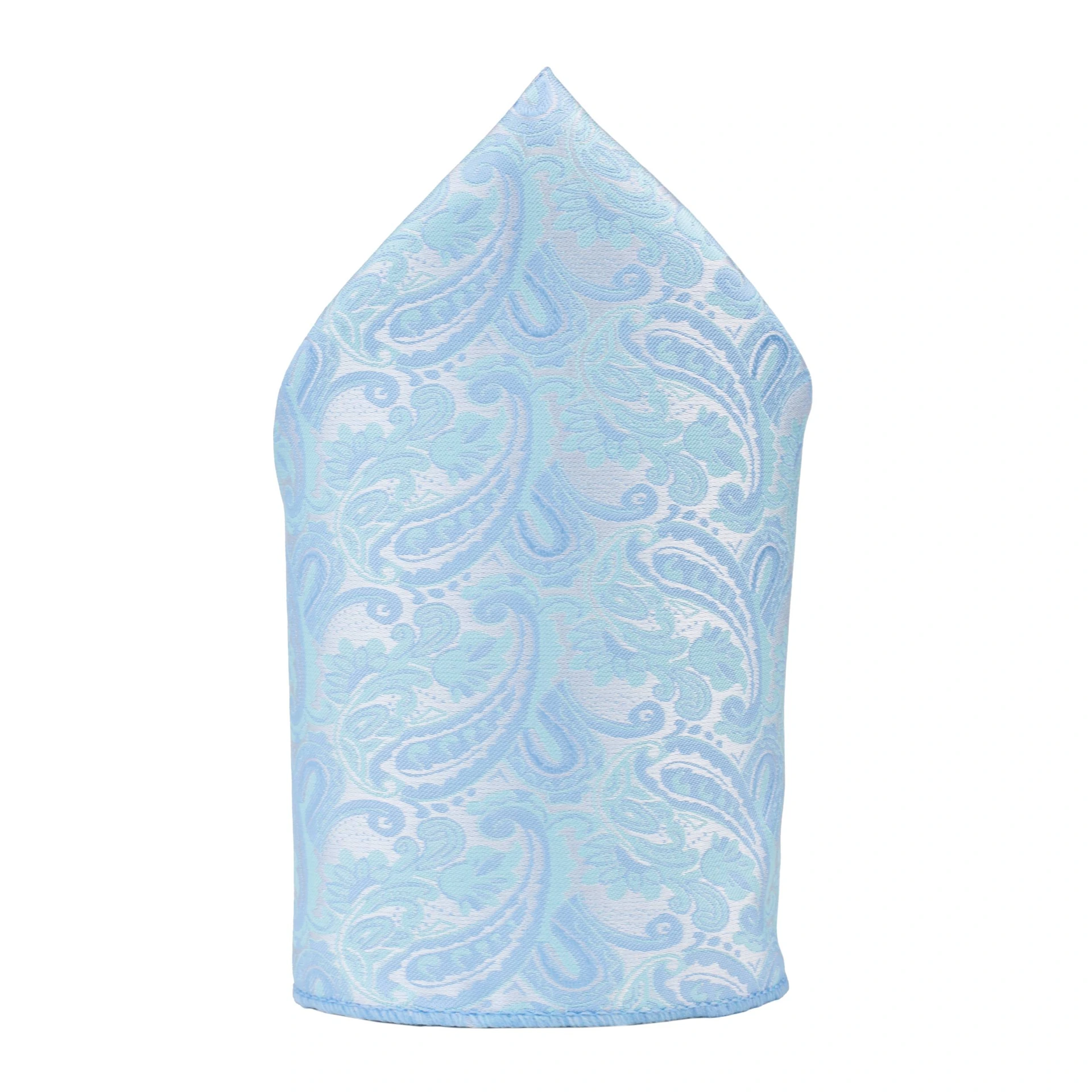 Grey Paisley Pocket Square for Men