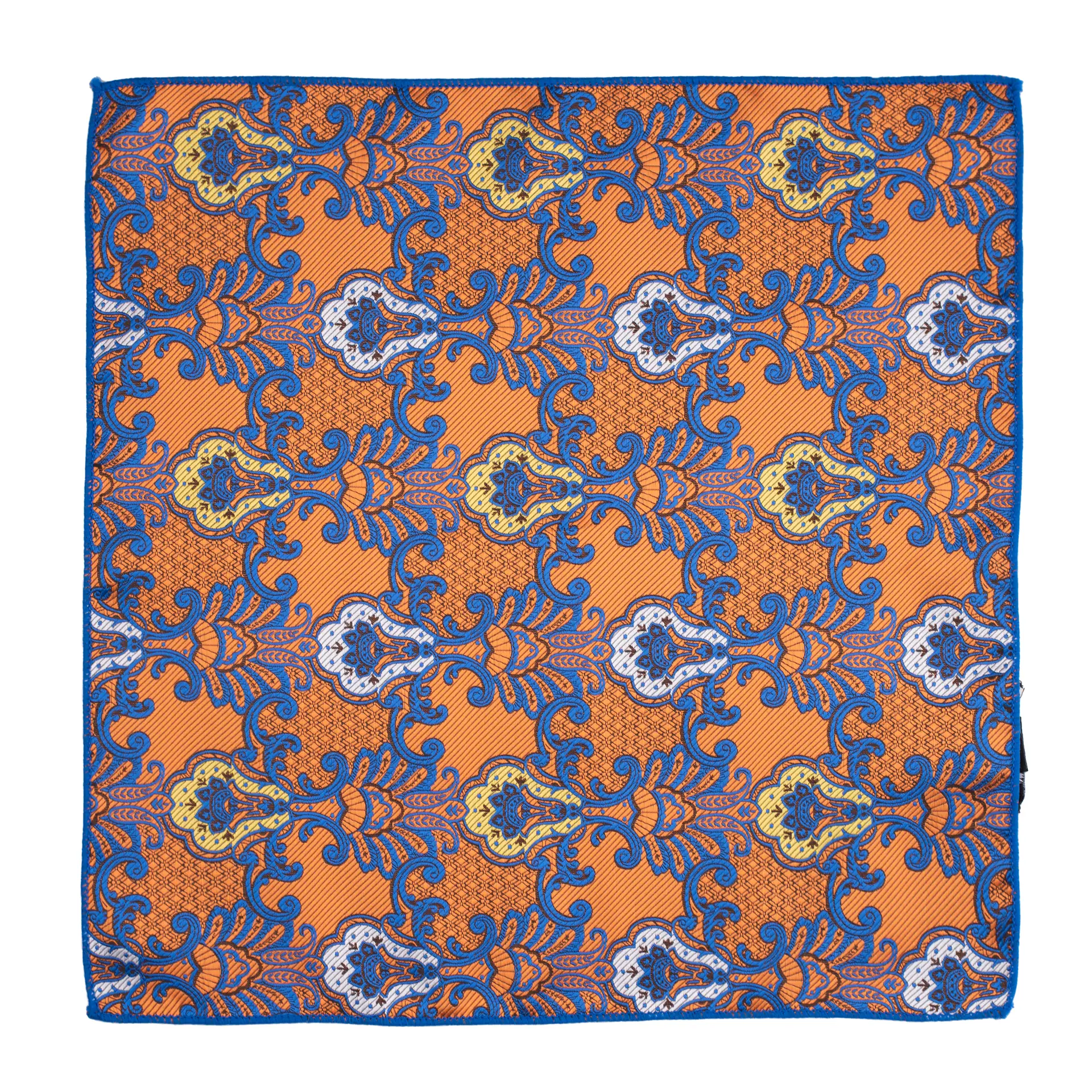 Orange Paisley Pocket Square for Men