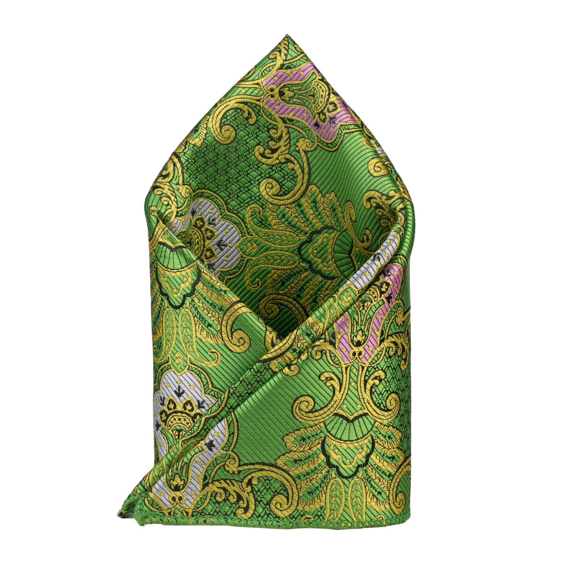 Green Paisley Pocket Square for Men