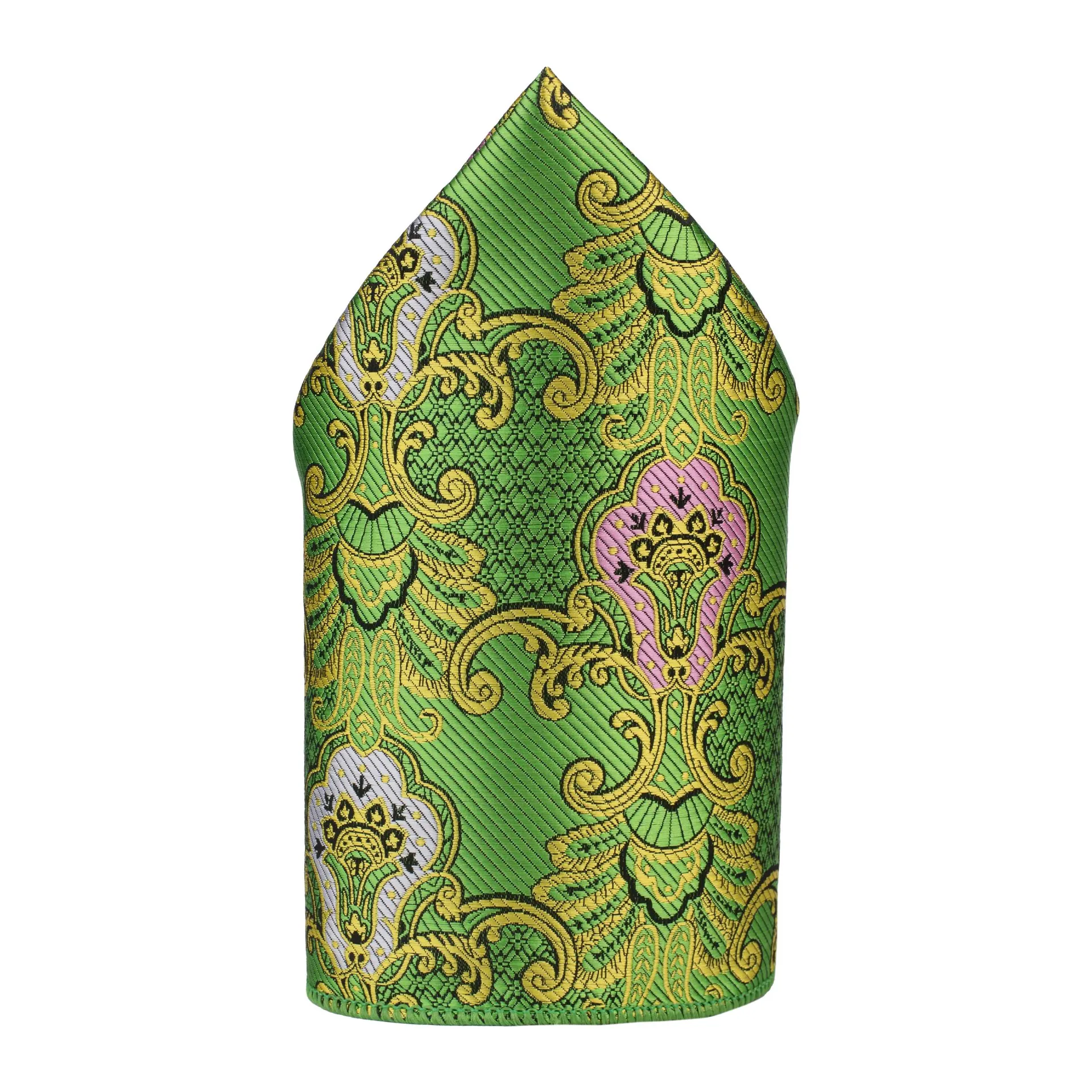 Green Paisley Pocket Square for Men