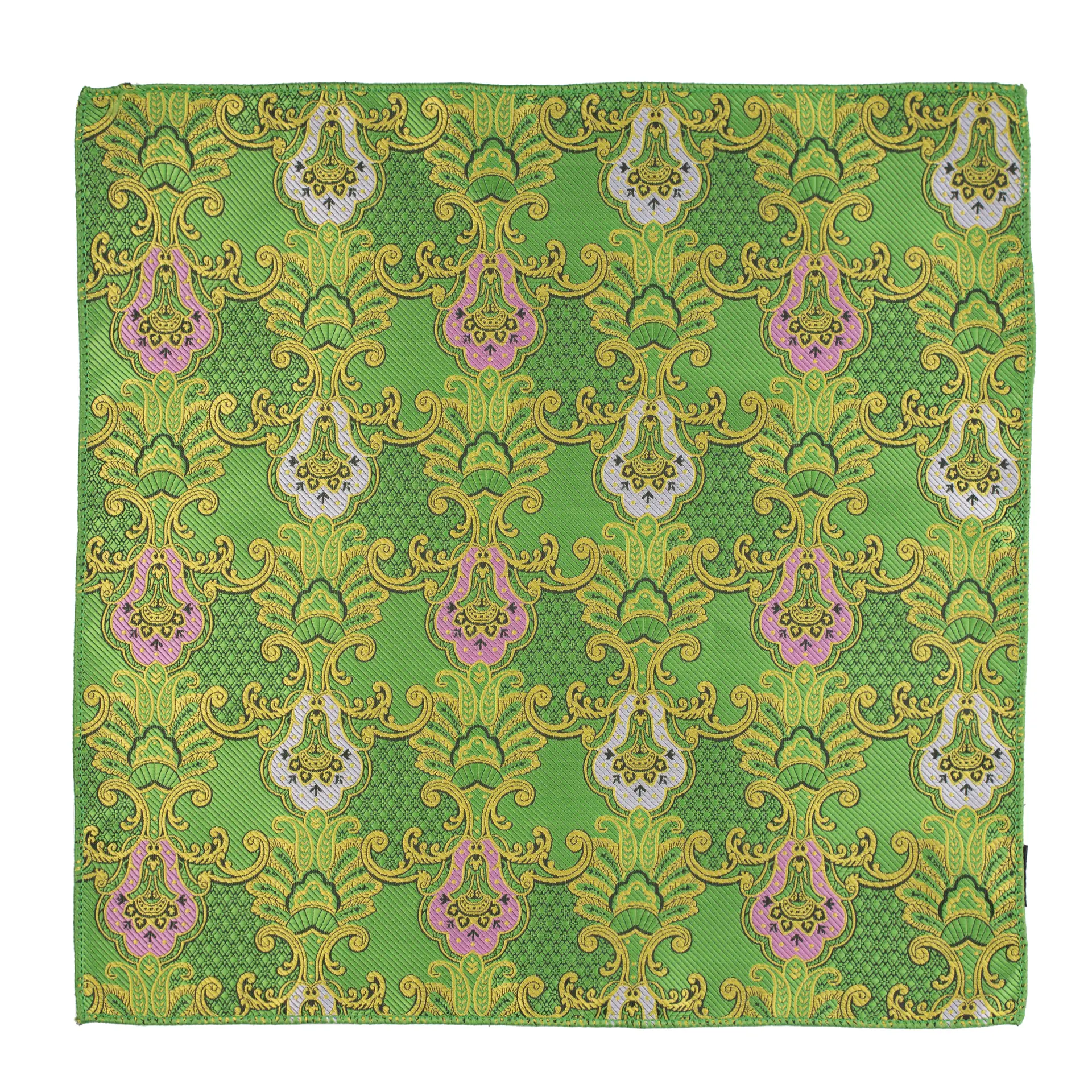 Green Paisley Pocket Square for Men