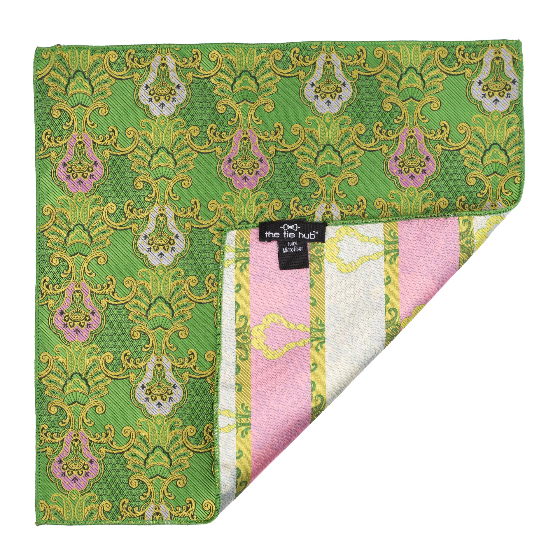Green Paisley Pocket Square for Men