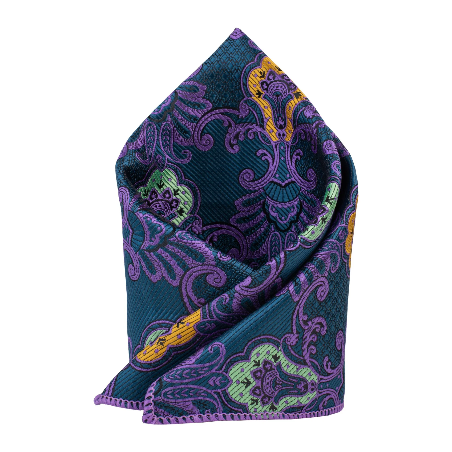 Purple Paisley Pocket Square for Men