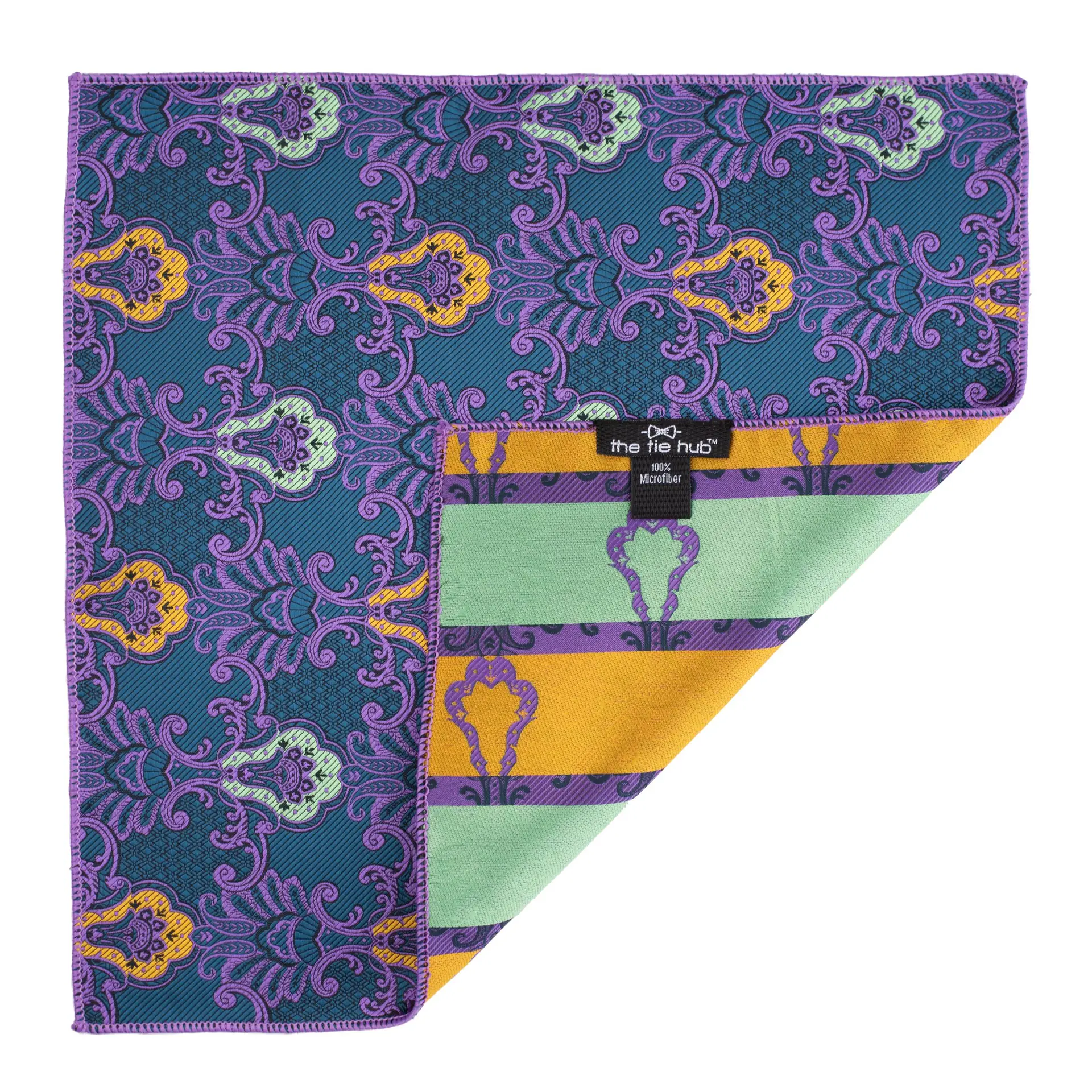 Purple Paisley Pocket Square for Men