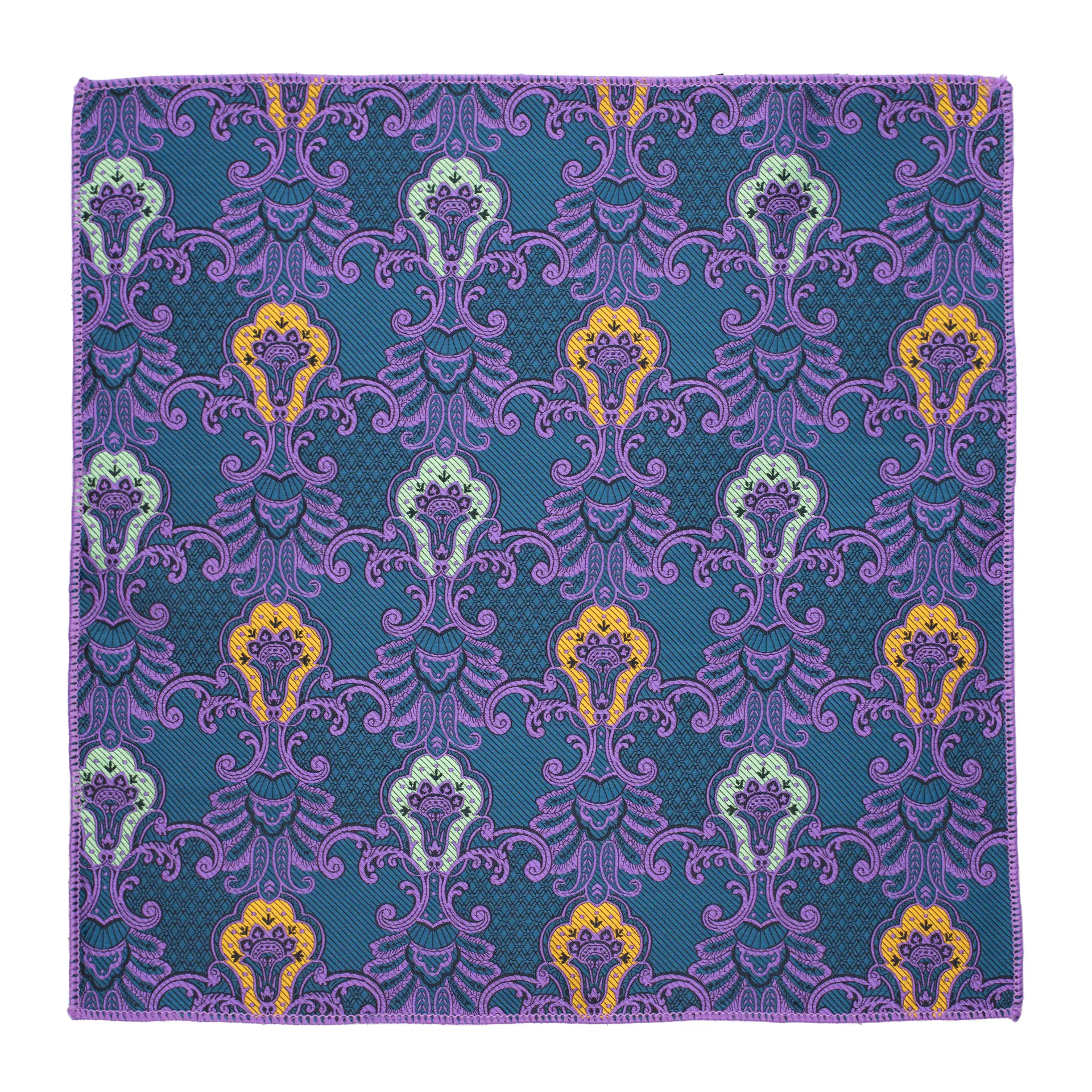 Purple Paisley Pocket Square for Men