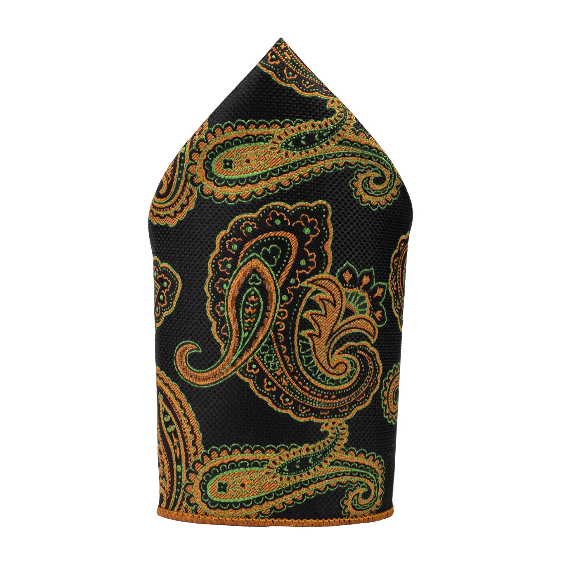 Green Paisley Pocket Square for Men