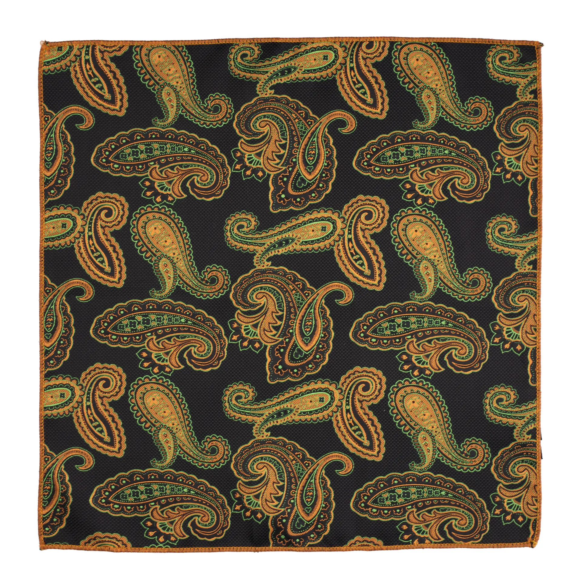 Green Paisley Pocket Square for Men