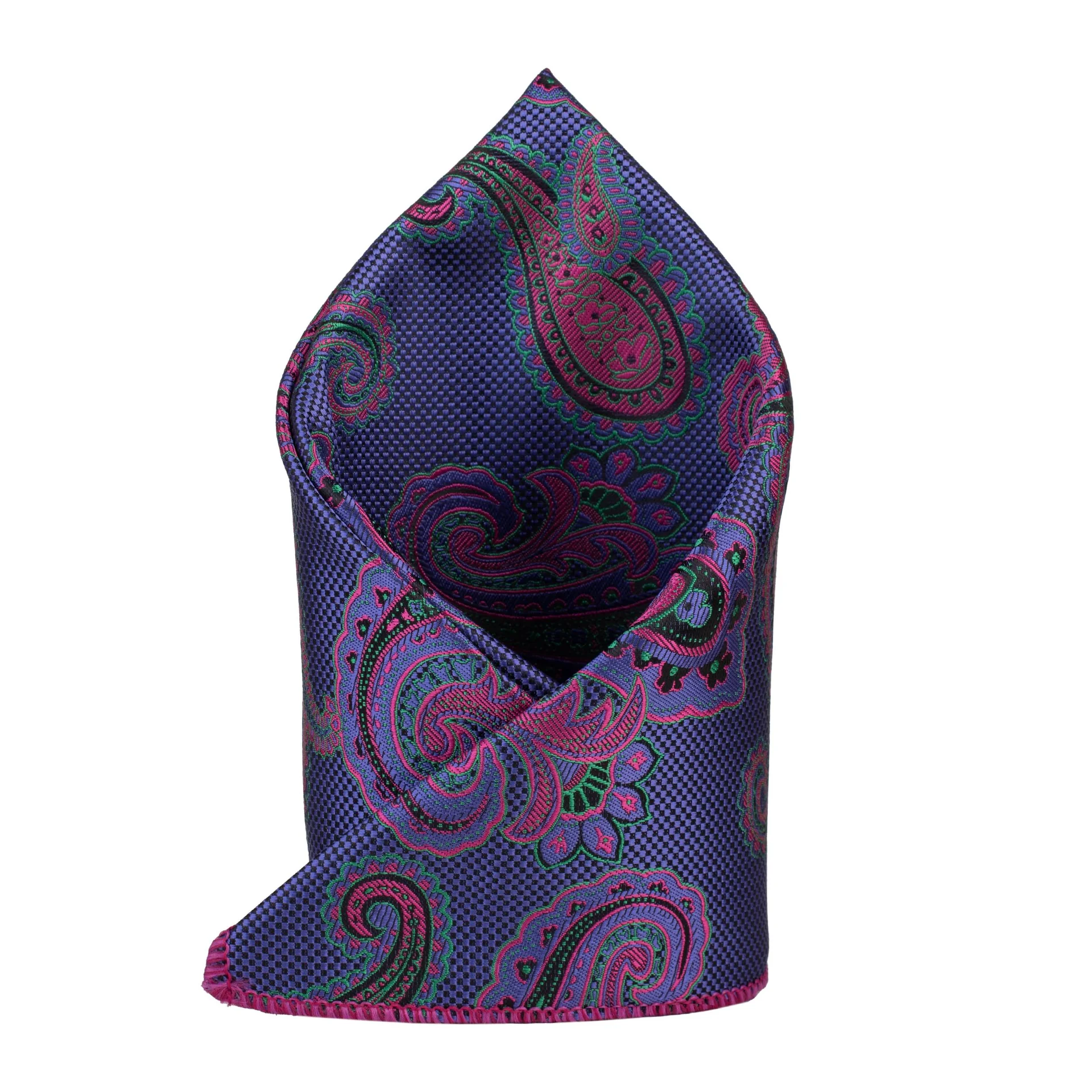 Purple Paisley Pocket Square for Men