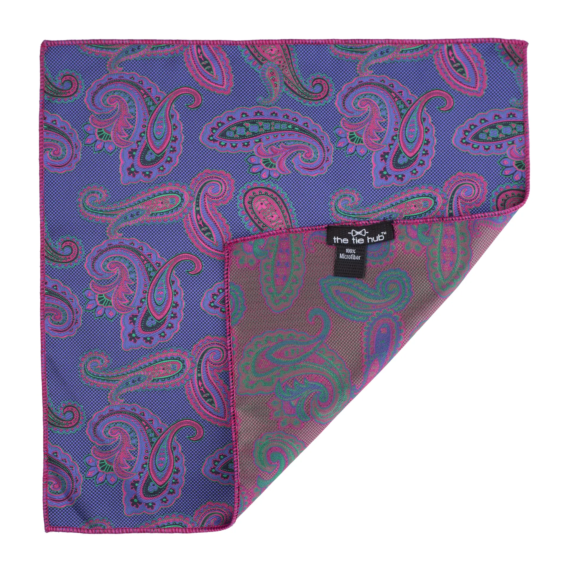 Purple Paisley Pocket Square for Men