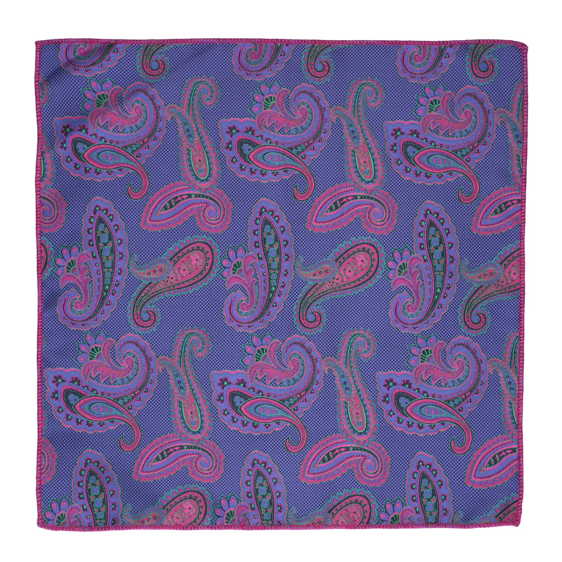 Purple Paisley Pocket Square for Men