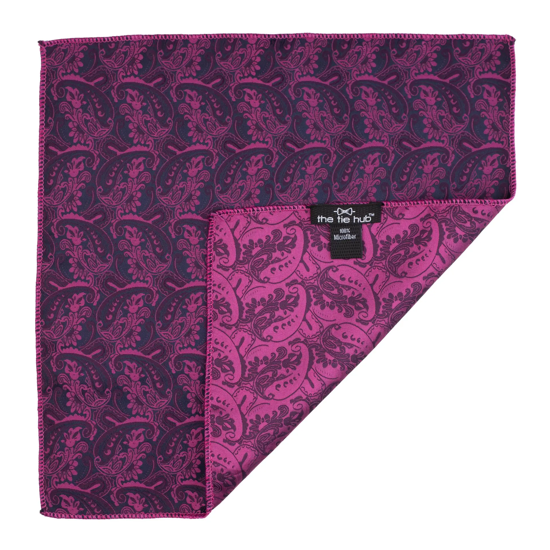 Pink Paisley Pocket Square for Men