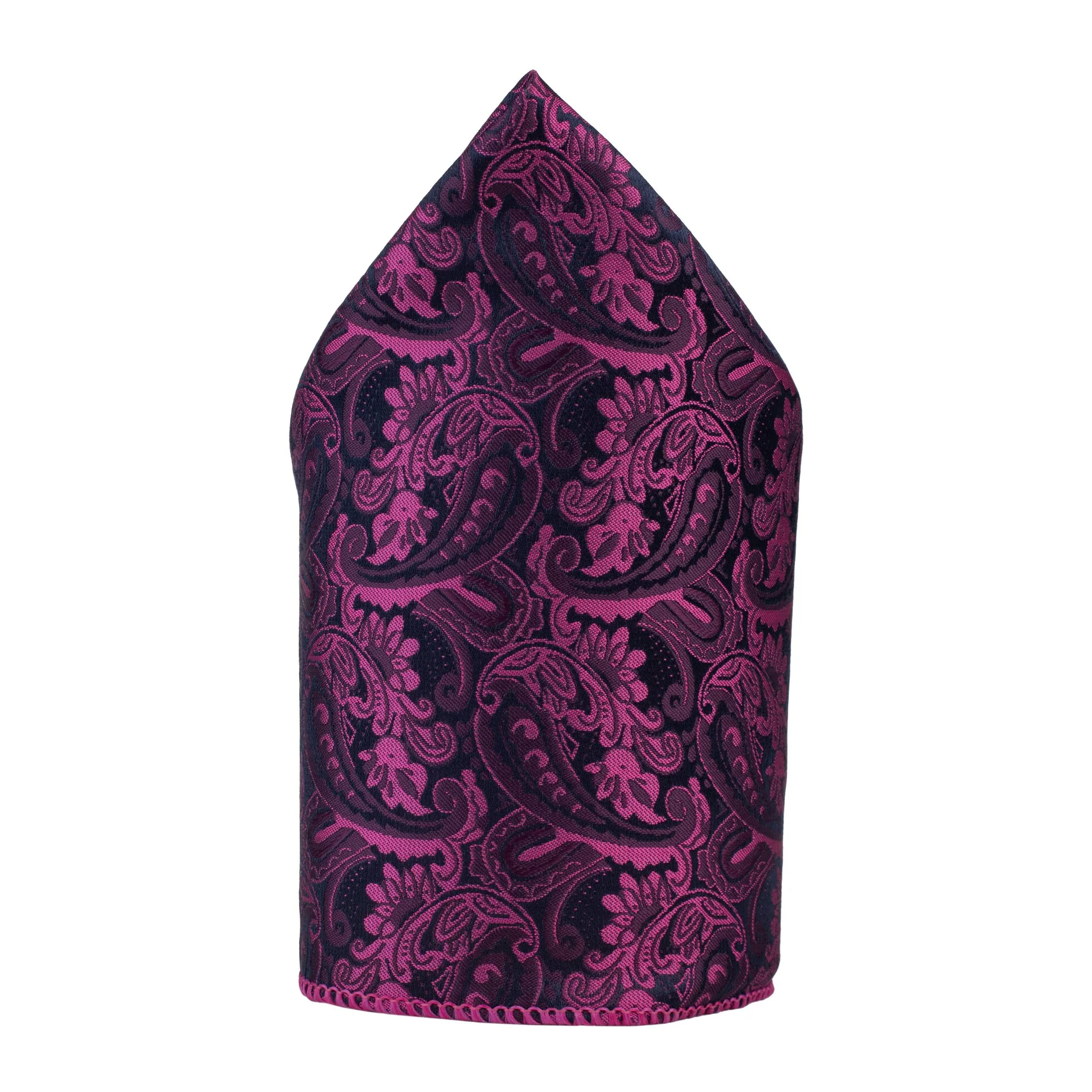 Pink Paisley Pocket Square for Men